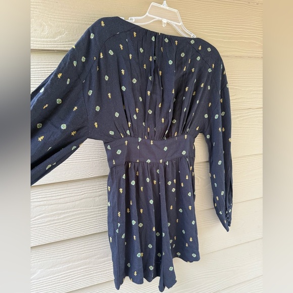 Free People Black and Gold Patterned Romper Size XS - Picture 13 of 15